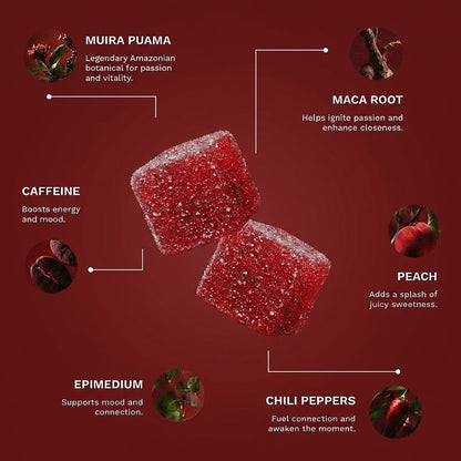 S*X Cubes - Hot Peach Intimacy Gummies